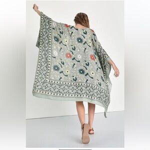 K1. Magic Dance Sage Green Printed Shawl Free People One Size